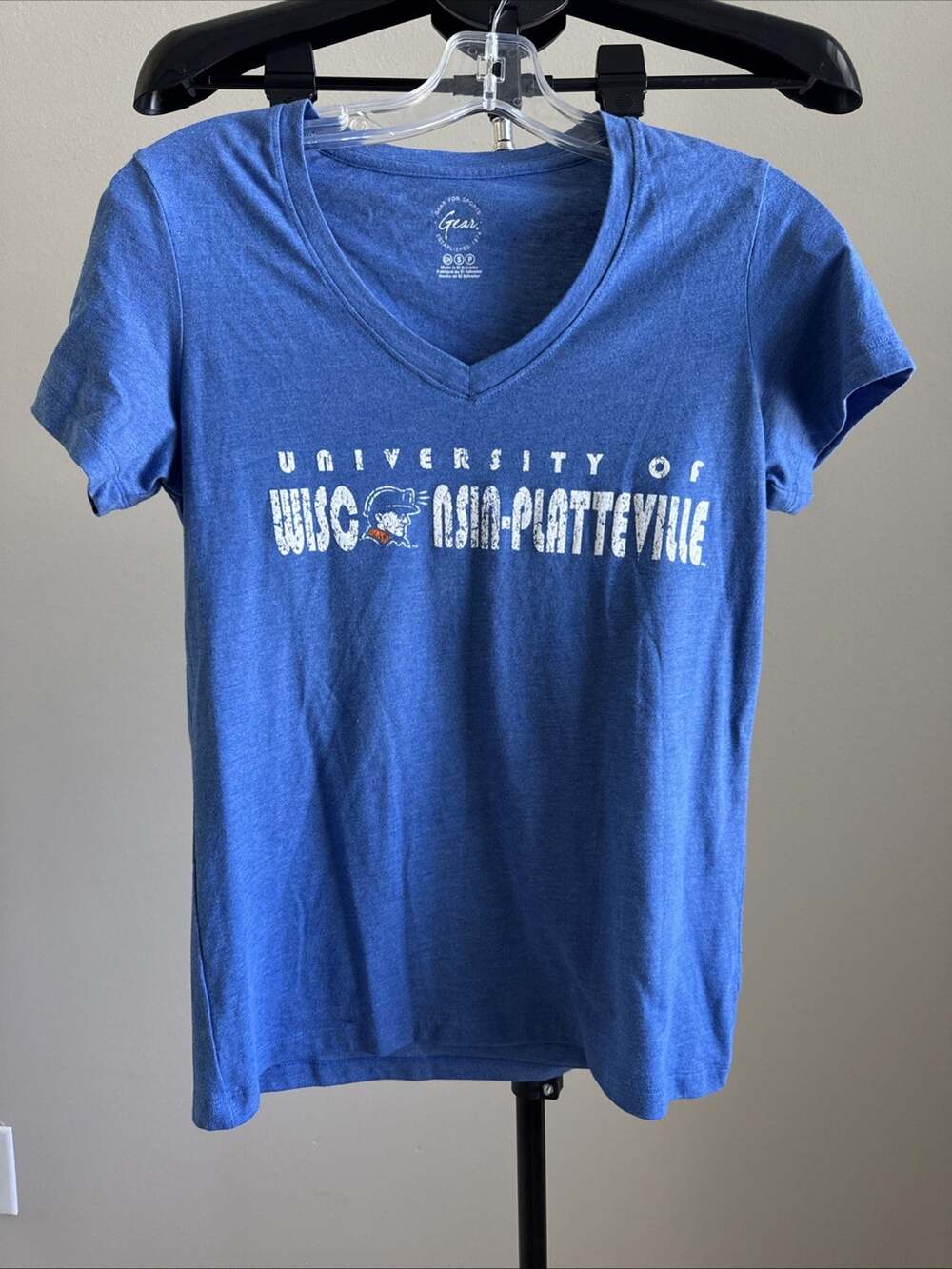 University of Wisconsin-Platteville Women’s Shirt - Size Small Pioneer Blue